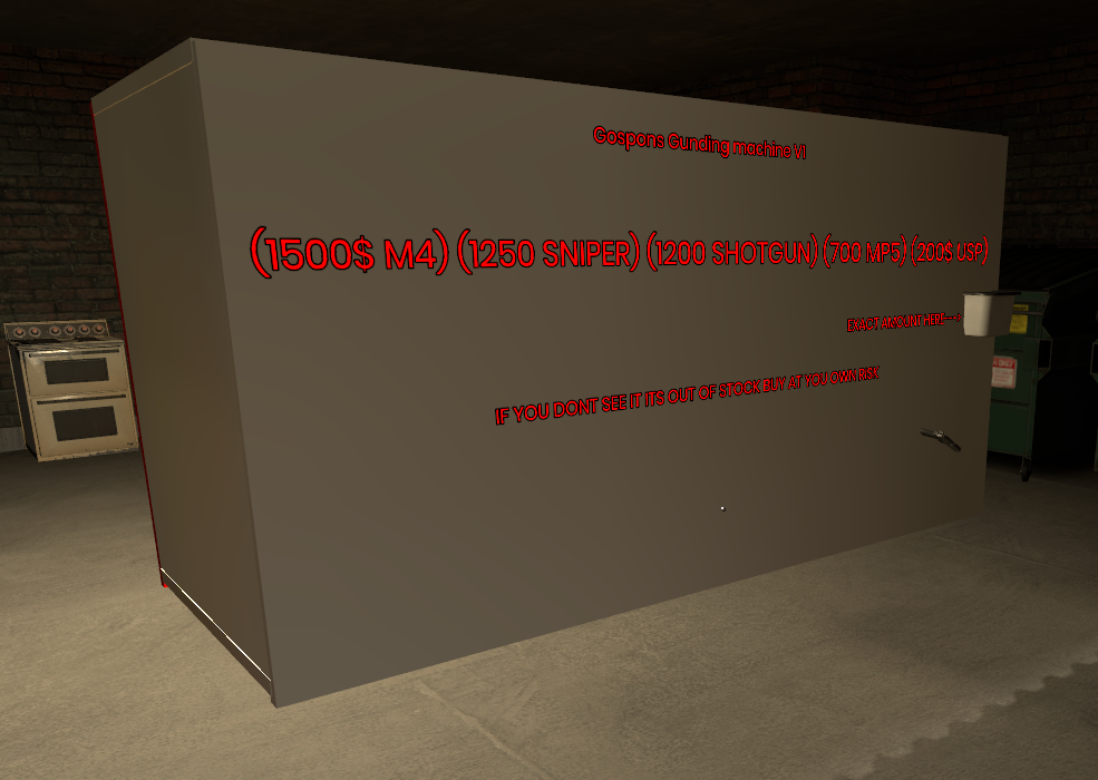 Automatic gun vending machine V1